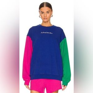 Mayfair I’m proud you’re here colorblock crewneck